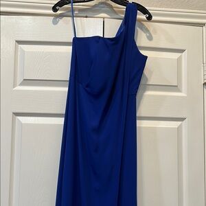 Elegant Blue One-Shoulder Dress. Worn just once and it’s already cleaned also.
